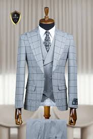 Striped grey suit