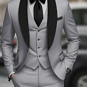 3pcs grey suit